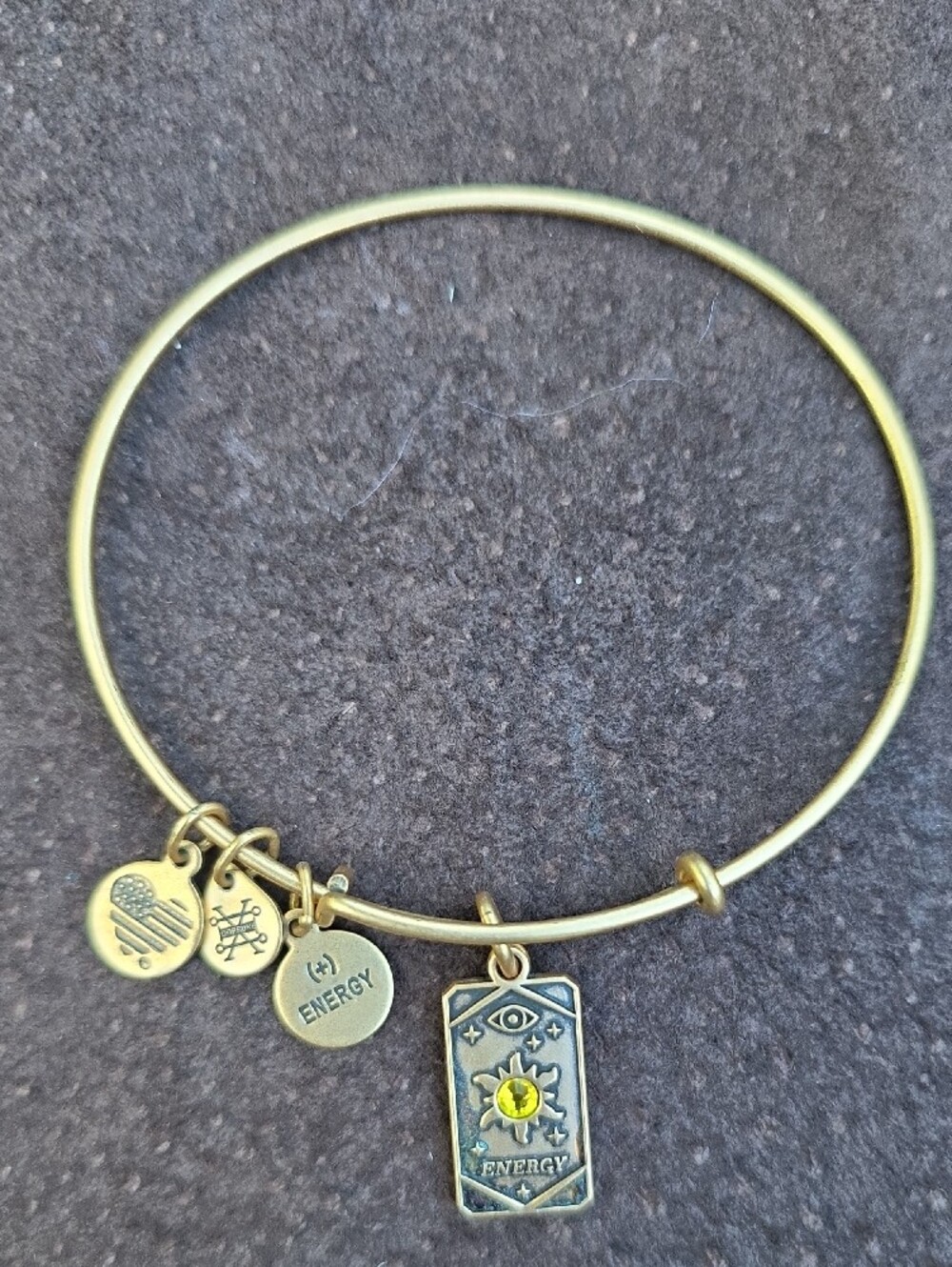 Alex and Ani Gold-Tone wire bangle Charm Bracelet Set of 5 - Picture 8 of 11